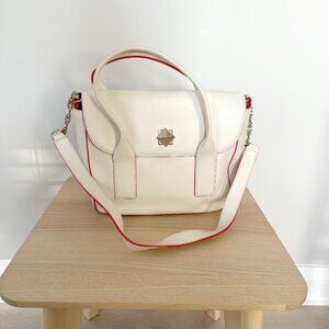 Kate Spade structured white leather purse